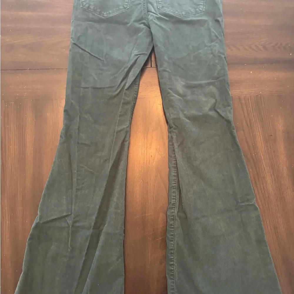 American Eagle Outfitters Olive Flare Pants - Picture 7 of 9